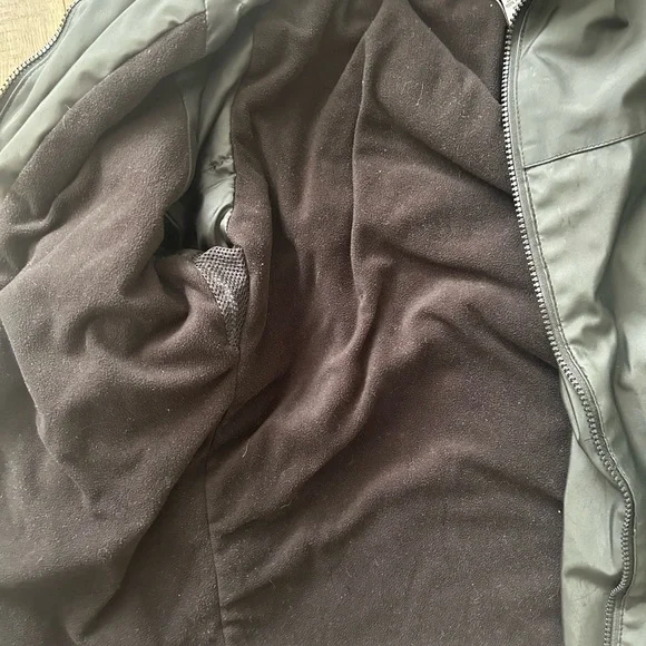 Calvin Klein Jeans Black Men's Raincoat with Fleece Lining + Front Flap Pockets - Picture 3 of 3